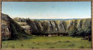 フラジェ周辺の岩場の風景。ギュスターヴ・クールベ（1819-1877）の絵画 作： Gustave Courbet