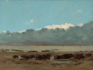 ブラック ロックス アット トルヴィル 作： Gustave Courbet