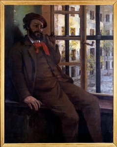 サントペラジーの自画像（キャンバスに油彩） 作： Gustave Courbet