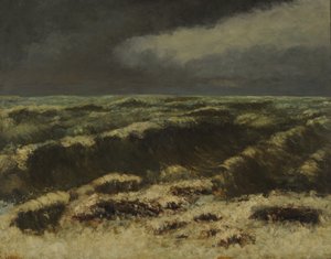 嵐の海（キャンバスに油彩） 作： Gustave Courbet