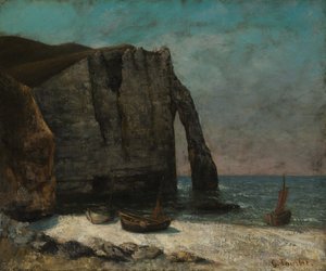 1872年後のエトルタの断崖。 作： Gustave Courbet