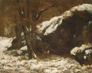 鹿、ca。 1865 作： Gustave Courbet