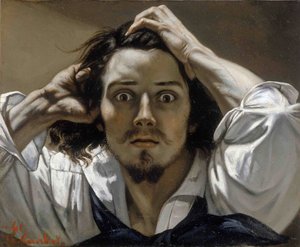 絶望的な男の自画像 作： Gustave Courbet