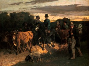 フラジーの農民Les Paysans de Flagey、1855 作： Gustave Courbet