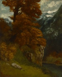 Ornans のグレン (Doubs のほとり; の効果 作： Gustave Courbet