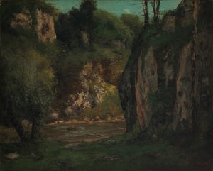 隠された小川、ca。 1873-77。 作： Gustave Courbet