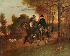 狩りからの帰還、1857 作： Gustave Courbet