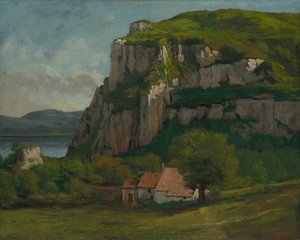 オートピエールの岩、c。 1869年。 作： Gustave Courbet