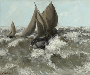 ヨット 作： Gustave Courbet