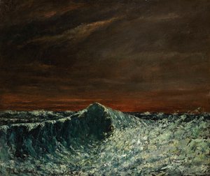 波、1872-1873。 作： Gustave Courbet
