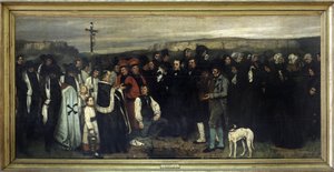 オルナンの葬儀-ギュスターヴ・クールベ作、オルセー美術館蔵 作： Gustave Courbet