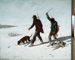 密猟者たちギュスターヴ・クールベ（1819-1877）の絵画 作： Gustave Courbet