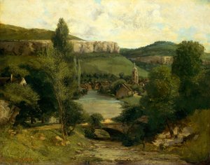 オルナンの眺め、1850年頃 作： Gustave Courbet