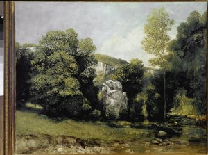 ブレム川の眺め（油彩・キャンバス 作： Gustave Courbet