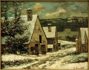 雪の中の村 作： Gustave Courbet
