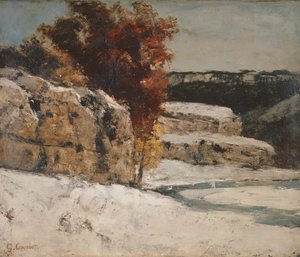 冬の風景、1865-70 作： Gustave Courbet
