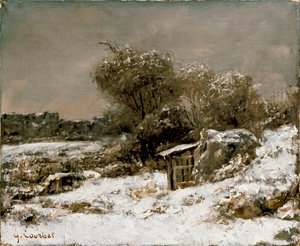冬の風景、1855年以降 作： Gustave Courbet