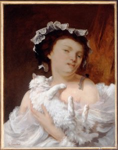 猫を持つ女性、1864