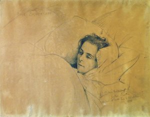 Maria Konstantinovna Bashkirtseva 1858-1884、1884 の死。 作： Gustave Courtois