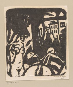 裸の女性と窓のあるインテリア 作： Gustave De Smet (signed by artist)