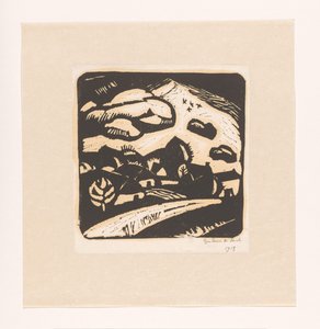 家、道、山のある風景 作： Gustave De Smet (signed by artist)