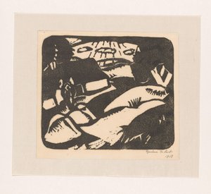 畑と家 作： Gustave De Smet (signed by artist)