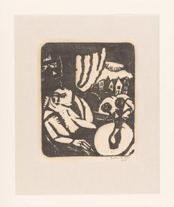 窓辺に座る女性 作： Gustave De Smet (signed by artist)