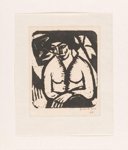 座っている女性 作： Gustave De Smet (signed by artist)