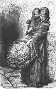 「フラワー ガール」、1872 年。 作： Gustave Dore