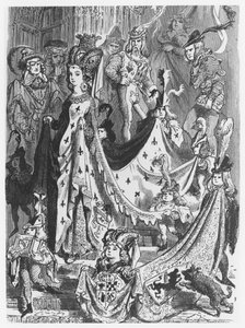 女王、オノレドゥバルザック（1799-1850）による「Les Contes Drolatiques」のイラスト 作： Gustave Dore