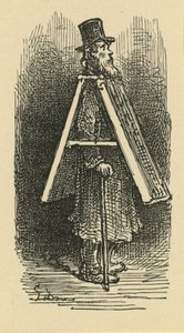 サンドイッチマンを描いたイラスト 作： Gustave Dore