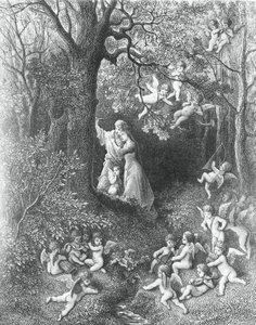 アンジェリカとメドーロ（『オルランドの狂乱』より 作： Gustave Dore