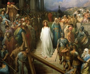 1874年から1880年の間、プラエトリアムを去るキリスト. 作： Gustave Dore