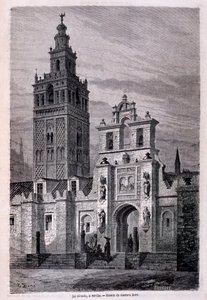 セビリアのヒラルダ教会、ドーア作、"Tour du Monde" 2nd sem.1866. 作： Gustave Dore