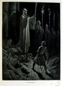 フランスの画家、版画家、挿絵画家であるギュスターヴ・ドーア（1832年～1883年）が1863年に描いた「クロック・ミテーヌ」。Croque-Mitaine（ブギーマン）とは、子供を怖がらせて賢くさせるために、子供に見せられる悪意のあるキャラクター。 作： Gustave Dore