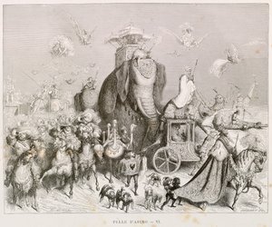 シャルル・ペロー（1628-1703）の童話集の挿絵「ロバの皮」、ギュスターヴ・ドーア（1832-1883）作
