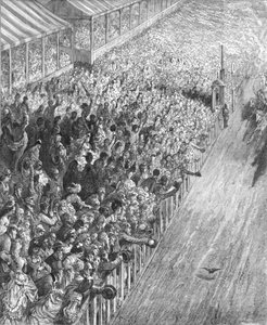 「レースのフィニッシュ」、1872 年。 作： Gustave Dore