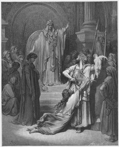 ギュスターヴドール聖書：ソロモンの審判 作： Gustave Dore