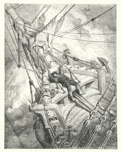 ギュスターヴ・ドーアが描いたコールリッジの『古代海人船乗り物語』の挿絵（エングレーヴィング） 作： Gustave Dore