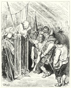 グスタフ・ドーレス ドン・キホーテ：「幽閉された姿の騎士よ、焦るなかれ」（彫刻版 作： Gustave Dore