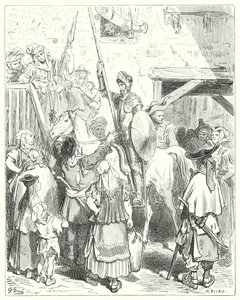 グスタフ・ドーレス「ドン・キホーテ」：宿屋の主人は「私は何の関係もありません。 作： Gustave Dore