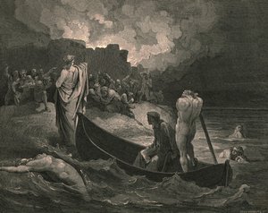 彼がどんな言葉を提供したのか、私には聞き取れませんでした、c1890。 作： Gustave Dore