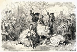 1866年に出版されたシャルル・ダヴィリエ著『スペイン航海記』の挿絵（エングレーヴィング） 作： Gustave Dore