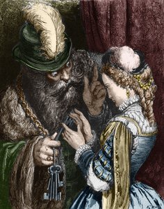 チャールズペローの「Bluebeard」のイラスト、1893 作： Gustave Dore