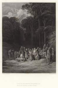アルフレッド・テニーソンによるヴィヴィアンのイラスト 作： Gustave Dore