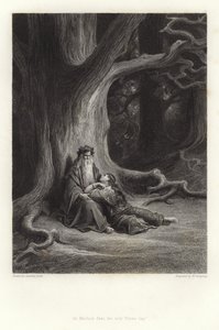 アルフレッド・テニーソンによるヴィヴィアンのイラスト 作： Gustave Dore