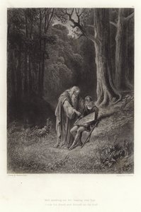 アルフレッド・テニーソンによるヴィヴィアンのイラスト 作： Gustave Dore