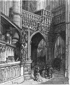 「修道院で-ウェストミンスター」、1872年。 作： Gustave Dore