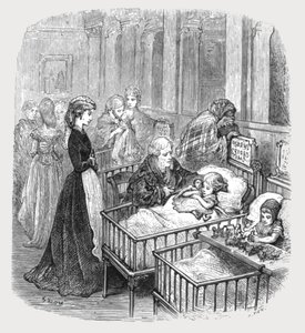 「幼児入院患者」、1872年。 作： Gustave Dore