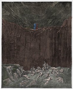インフェルノ、カント29：谷で苦しめられた偽造者、ダンテアリギエーリ作「The Divine Comedy」（1885年）のイラスト 作： Gustave Dore
